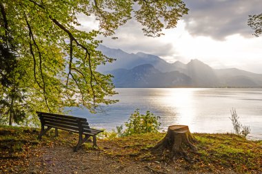 lakeside walchensee, Yukarı Bavyera pastoral sakin yer