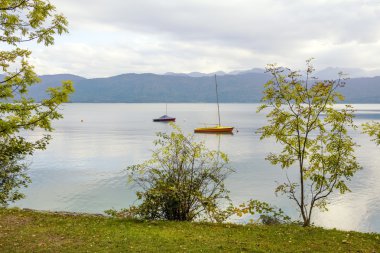 Göl walchensee demirli Yelkenliler, Bavyera Alpleri ile