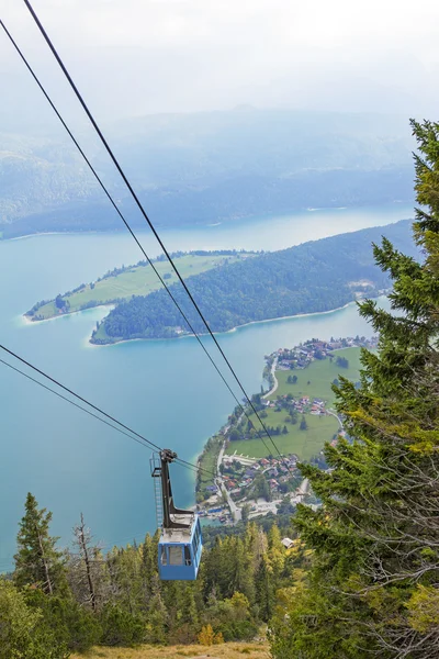 Carro del teleférico a la montaña del herzogstand, bavaria superior — Foto de Stock