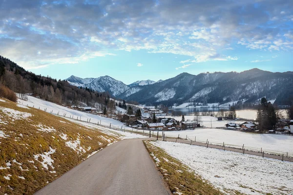 Jezera schliersee na počátku jarní — Stock fotografie