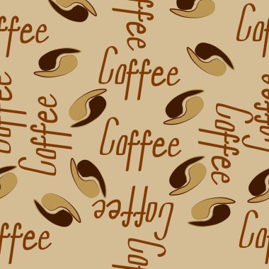 Soyut kahve elementleri kusursuz desen.