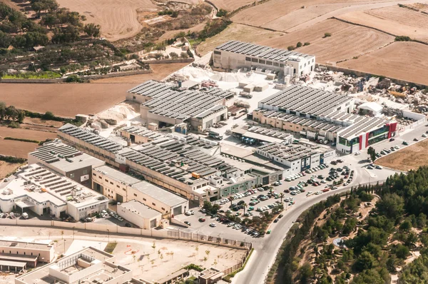 Malta země na ostrově s průmyslem — Stock fotografie