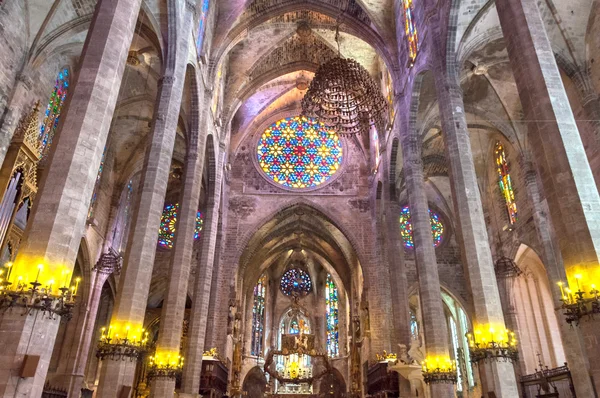 Catedral gótica de Mallorca Le Seu — Foto de Stock