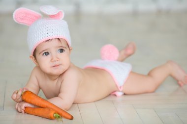 Şirin komik bebek portresi