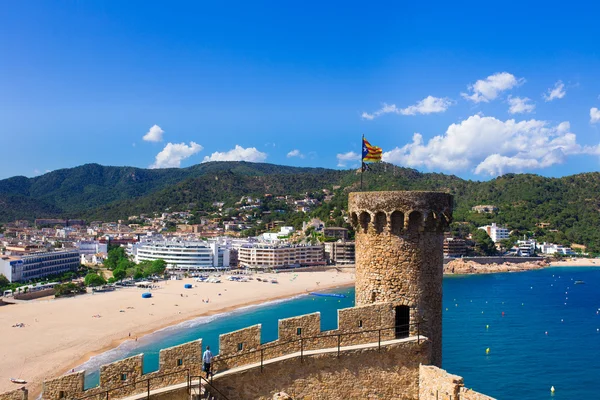 Castle view in Tossa de Mar, Costa Brava, Spain — Stock Photo, Image