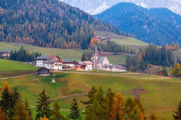 Belles Dolomites Chaîne Montagnes Odle Montagnes Seceda Près Village Santa — Photo