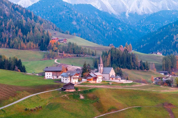 Belles Dolomites Chaîne Montagnes Odle Montagnes Seceda Près Village Santa — Photo
