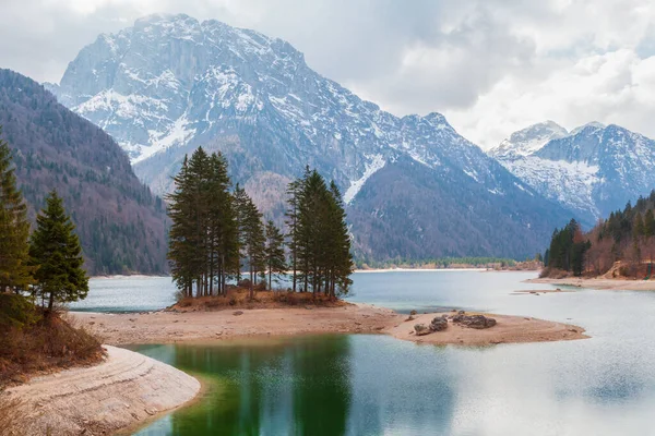 Lac Alpin Predil Sur Col Predil Près Tarvisio Alpes Juliennes — Photo