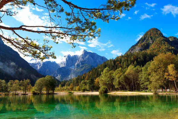 Schöner Jasnasee auf kranjska gora — Stockfoto