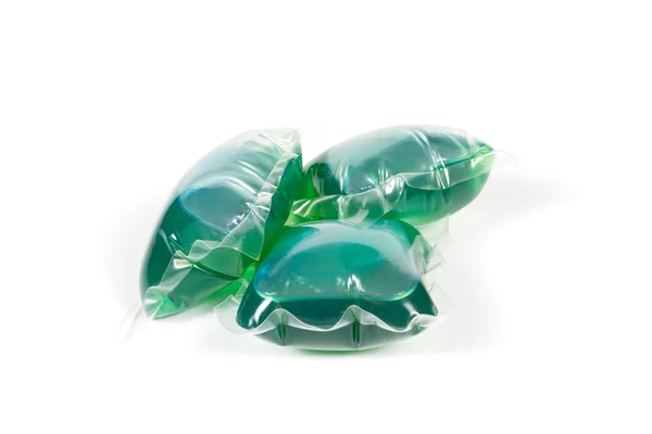 Green washing capsules — Stock Photo, Image