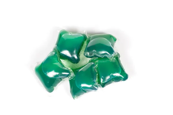 Green washing capsules — Stock Photo, Image