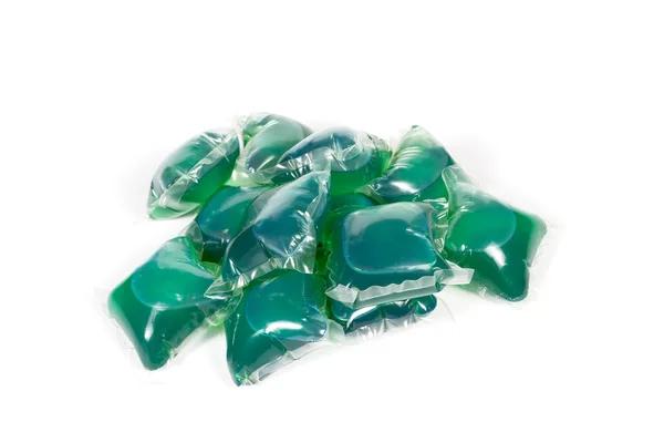 Green washing capsules — Stock Photo, Image