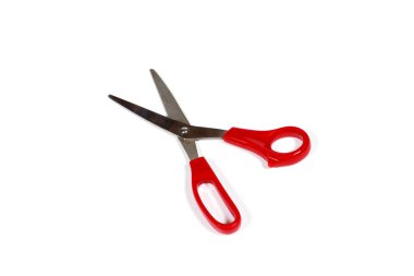 Kırmızı işlenmiş makas