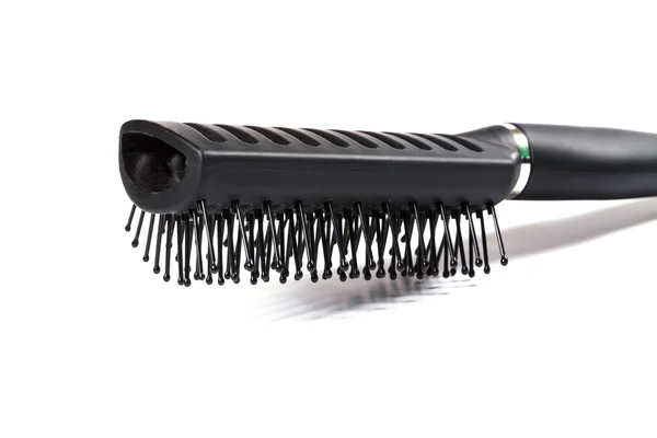 Black comb,hair brush — Stock Photo, Image