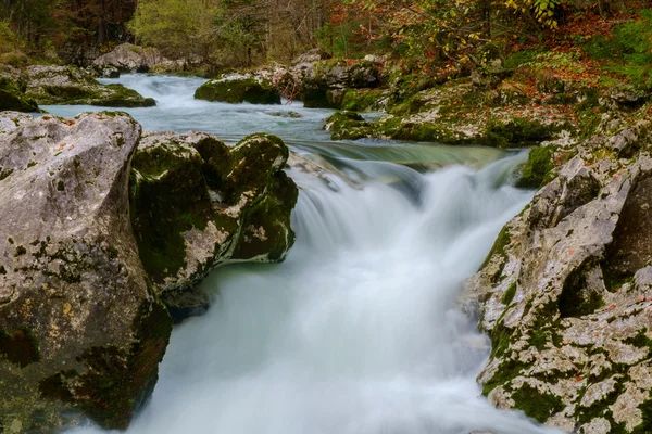Amazing river in the mountains, Mostnica Korita, Julia alps Stock Photo