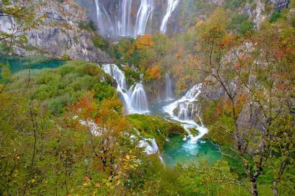 Vattenfall Plitvicesjöarna — Stockfoto