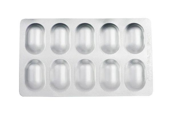 Aluminum blister pack of tablet — Stock Photo, Image