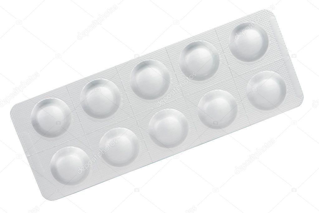 White blister pack show medicine concept