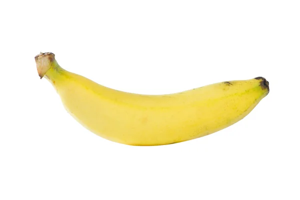 Plátano cerrado sobre fondo blanco muestran concepto de comida — Foto de Stock