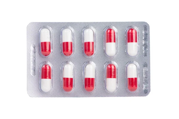 Embalagem e cápsula de blister de medicamento — Fotografia de Stock