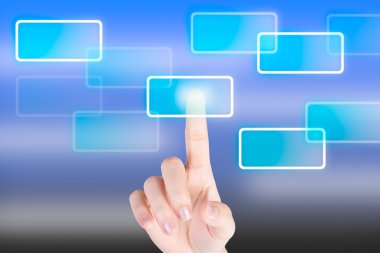 El basarak düğmesini teknolojik altyapı ile