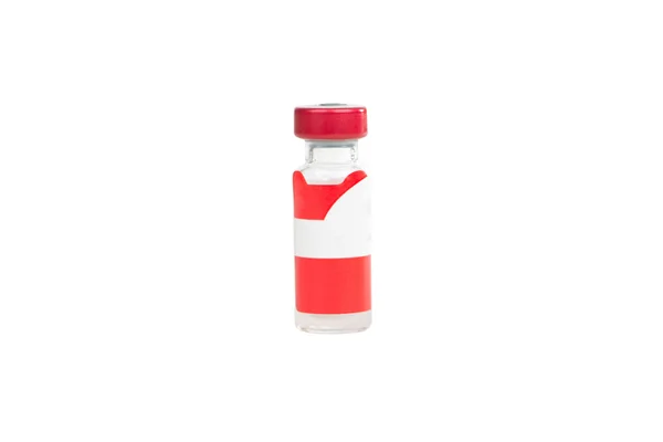 Geschlossene Injektionsflasche auf weiß — Stockfoto