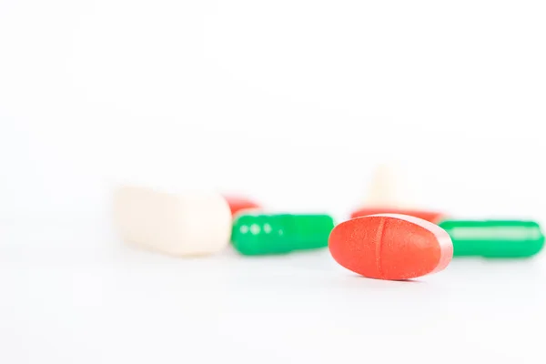 Medicine tablet on white background — Stock Photo, Image