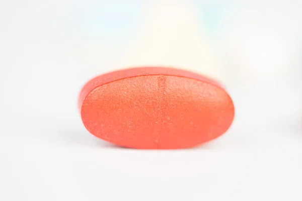 Closed up Medicine tablet on white background — Stock Photo, Image