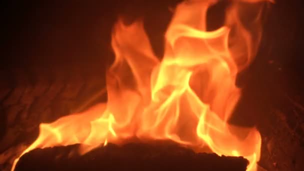 Flamme des Feuers Nahaufnahme — Stockvideo