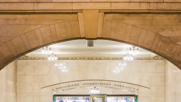 Crowded Grand Central Metro Station Photo Time Lapse com Motion Blur por volta das 16: 00. — Vídeo de Stock