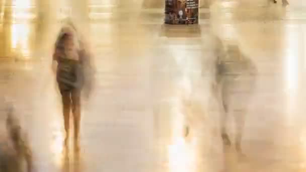 La station de métro Grand Central est bondée Photo Time Lapse with Motion Blur vers 16h. — Video