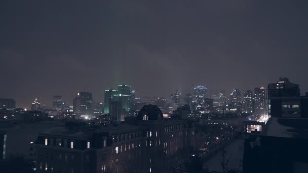 Montreal, gece — Stok video
