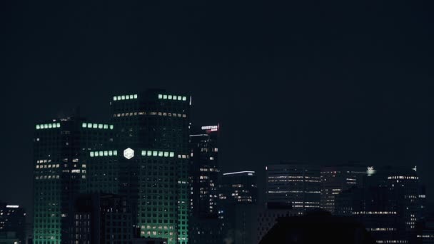 Desjardins Complexe Centro di Montreal di notte — Video Stock