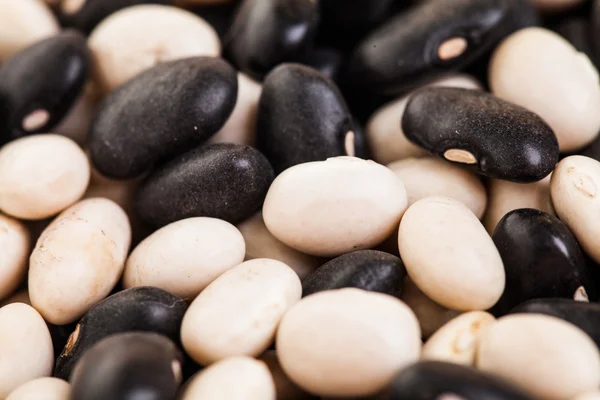 黒と白豆の極端なクローズ アップのテクスチャ — ストック写真