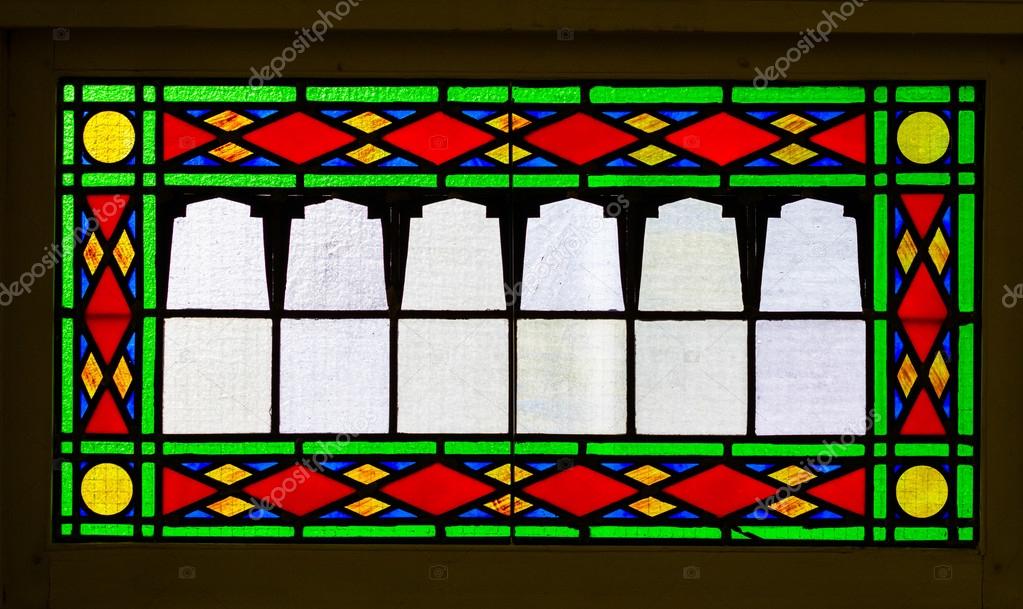 Stained Glass Details inside a Church