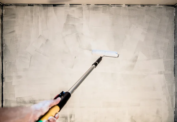 POV of Someone Painting the Wall — Stock Photo, Image