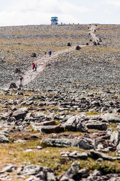 Pěší cesta v Mont Jacques-Cartier — Stock fotografie