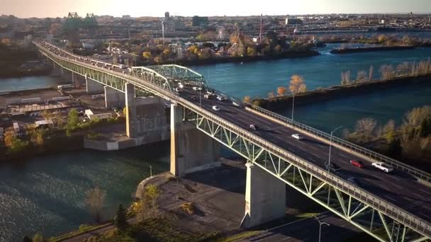 Ponte Montreal Jacques-Cartier — Vídeo de Stock