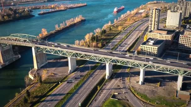 Montreal Jacques-Cartier-Brücke — Stockvideo