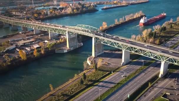 Montreal Jacques-Cartier Bridge — Stock Video