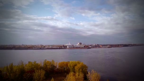 Montreal staden och Olympiastadion — Stockvideo