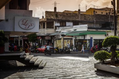 San Andres, Kolombiya ticari bir kavşak görünümünü