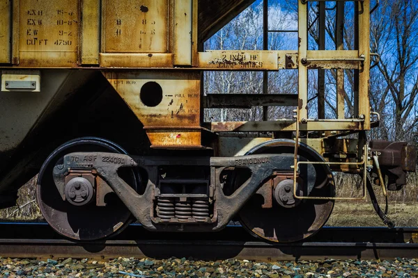 Rail road detail during a hot sping day in Farnam. — Stock Photo, Image