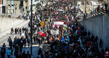  Panoramic View (XXXL Resolution) of the Streets Packed with Pro clipart