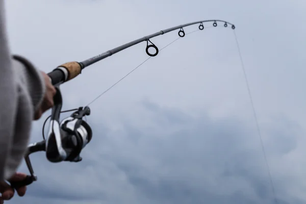 Detalhe de uma haste de pesca — Fotografia de Stock