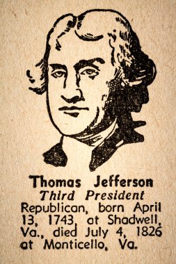 Thomas Jefferson the 3rd President of the United State of Americ
