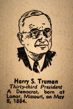 Harry S. Truman the 33rd President of the United State of Americ clipart