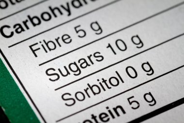 Shallow depth of Field image of Nutrition Facts
