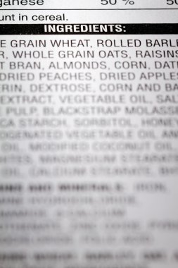 Shallow depth of Field image of Nutrition Facts