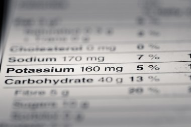 Shallow depth of Field image of Nutrition Facts